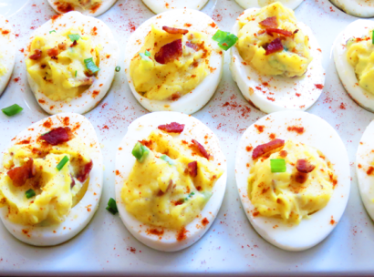 bacon & chive deviled eggs
