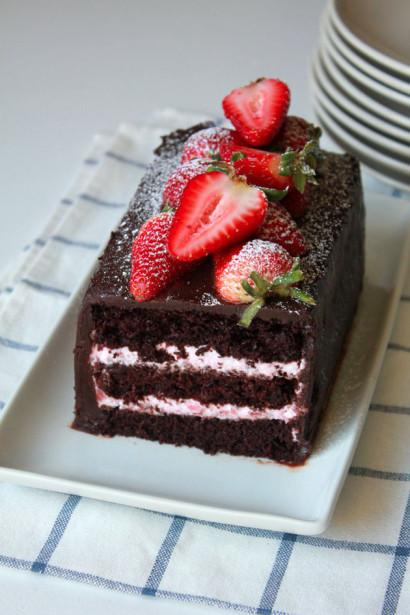 Chocolate & Strawberry Mousse Cake