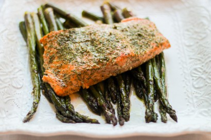 Roasted Lemon and Dill Salmon with Purple Asparagus | Tasty Kitchen: A ...