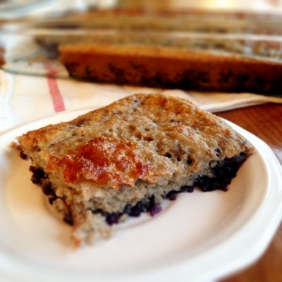 healthy blueberry coffee cake