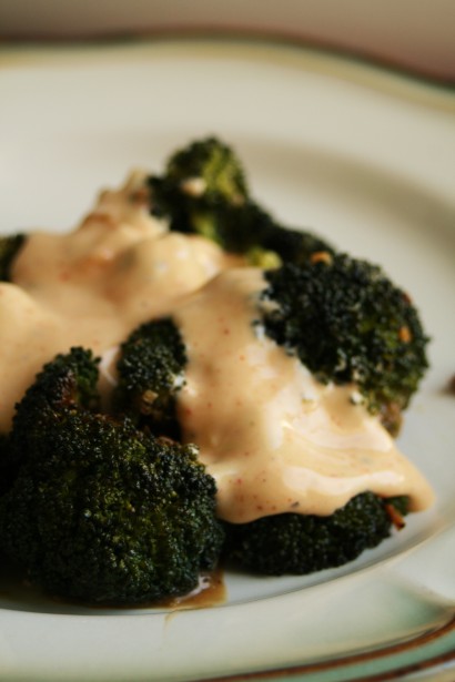 broccoli with zesty cheese sauce