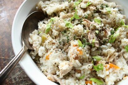 homemade chicken and rice – seasonal veggie style!