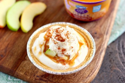 mini caramel apple yogurt pies