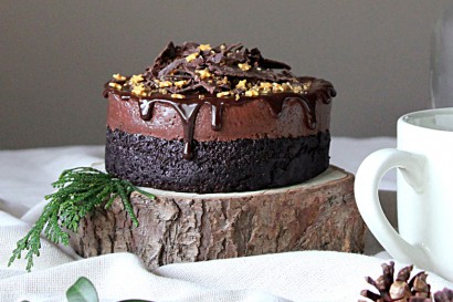 Chocolate Ganache Mousse Cake
