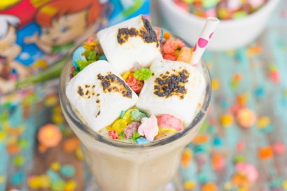 toasted marshmallow fruity pebbles milkshake