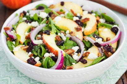 Apple Cranberry Pecan Salad with Honey Cider Vinaigrette | Tasty ...