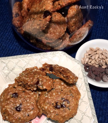 aunt rocky’s chocolate chip flax & hemp cookies (allergen friendly)