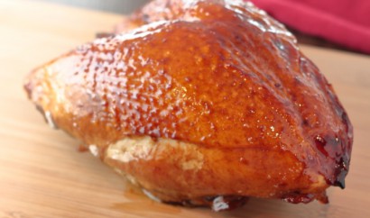bourbon and molasses glazed turkey breast