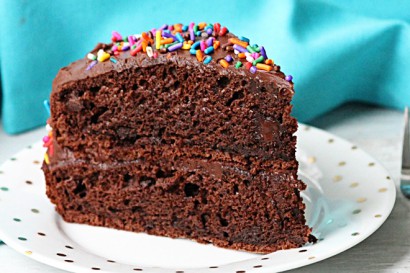 double chocolate fudge layer cake