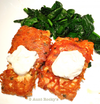 aunt rocky’s parmesan crusted salmon (gluten free, low carb)