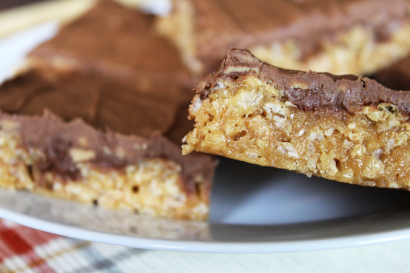 Chocolate peanut butter special k bars