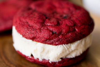 Red Velvet Cookie Sandwiches - Life Love and Sugar