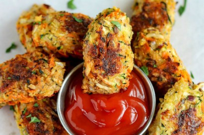 baked zucchini carrot tots