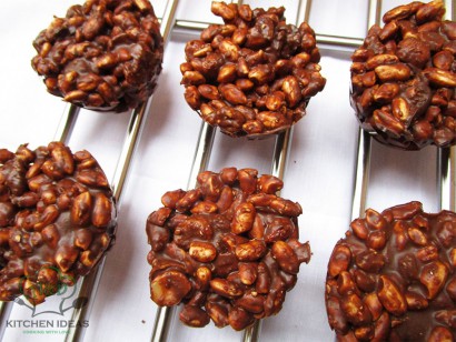 no-bake chocolate rice hazelnut crispy muffins