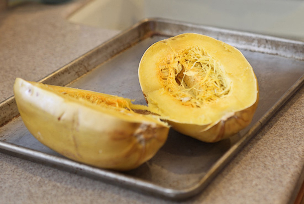 Tasty Kitchen Blog: How To Bake Spaghetti Squash. Guest post by Jaden Hair of Steamy Kitchen.