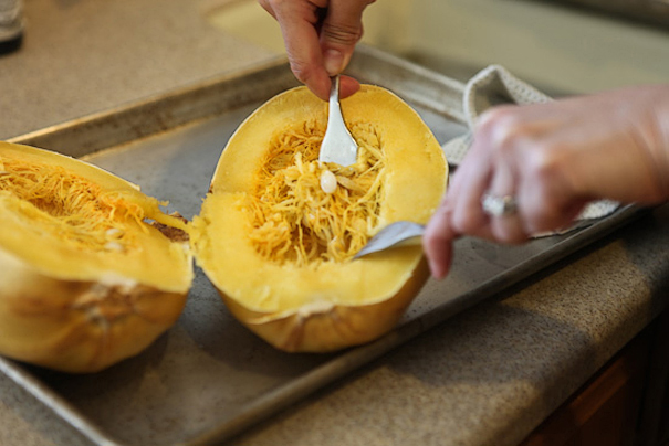 Tasty Kitchen Blog: How To Bake Spaghetti Squash. Guest post by Jaden Hair of Steamy Kitchen.