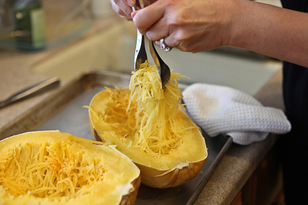 Tasty Kitchen Blog: How To Bake Spaghetti Squash. Guest post by Jaden Hair of Steamy Kitchen.