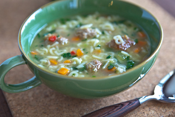 Tasty Kitchen Blog: ABC Meatball Soup. Guest post by Jaden Hair of Steamy Kitchen.