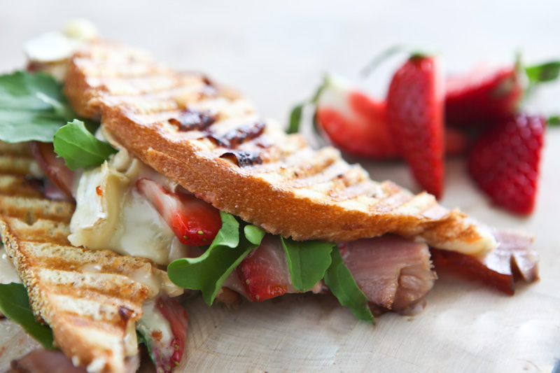 Tasty Kitchen Blog: Strawberry Ham Brie Panini. Guest post by Jaden Hair of Steamy Kitchen.