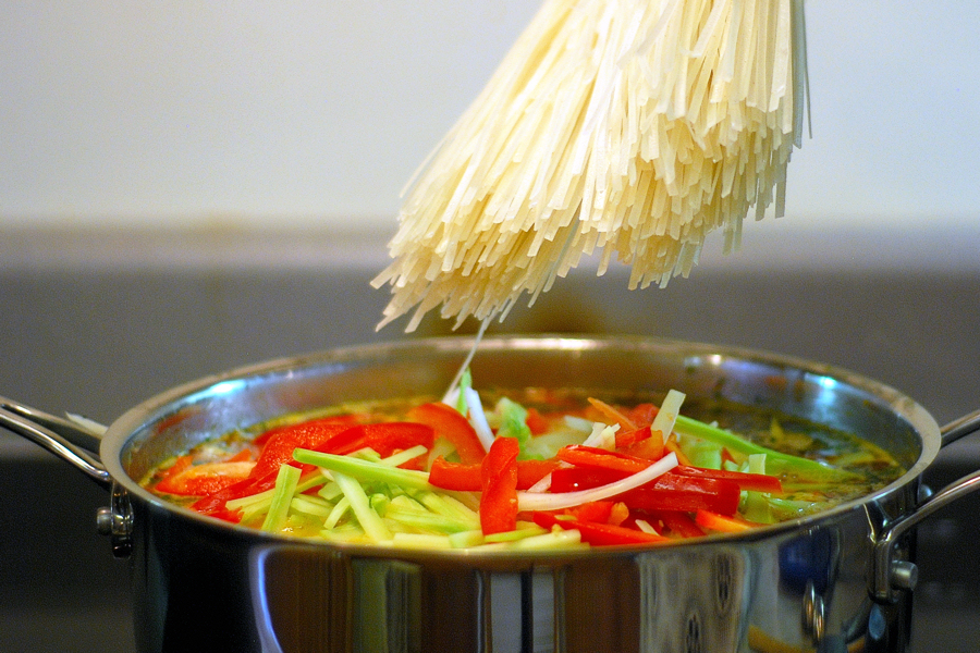 Tasty Kitchen Blog: Red Curry Coconut Noodles. Guest post by Erica Kastner of Cooking for Seven, recipe submitted by TK member nika.