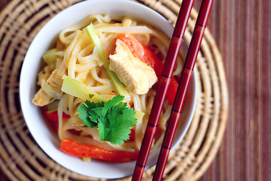 Tasty Kitchen Blog: Red Curry Coconut Noodles. Guest post by Erica Kastner of Cooking for Seven, recipe submitted by TK member nika.