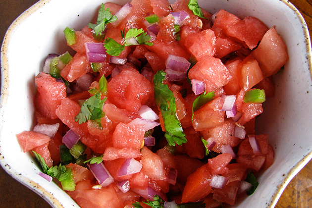 Tasty Kitchen Blog: How To Flatten a Chicken for Grilling (Fresh Watermelon Salsa, recipe submitted by TK member Jessica of How Sweet It Is)