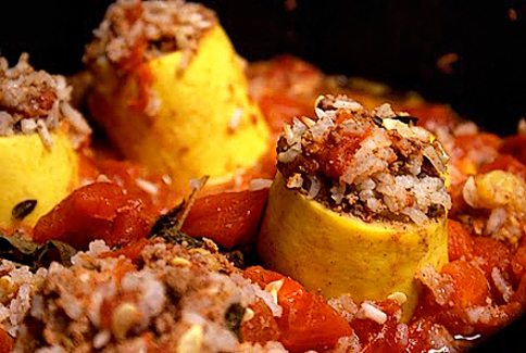 Tasty Kitchen: Blog In Season! (Lebanese Stuffed Squash, from TK member A Busy Nest)