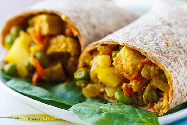 Tasty Kitchen Blog: Fill 'em Up! (Samosa Wraps, from Susan of Fat Free Vegan)