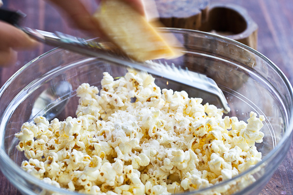 Tasty Kitchen Blog: Popcorn with Parmesan and Truffle Oil. Guest post by Jaden Hair of Steamy Kitchen.