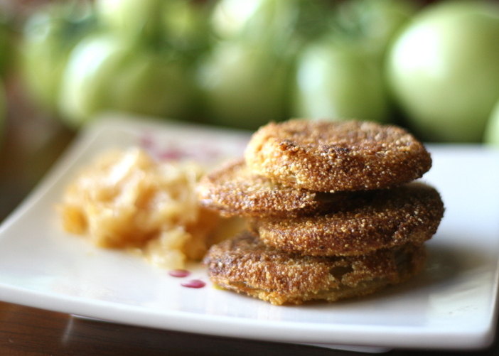 Tasty Kitchen Blog: Looks Delicious! (Fried Green Tomatoes, submitted by TK member Natalie Perry of Perry's Plate)