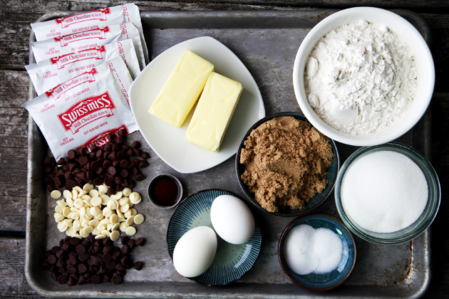 Tasty Kitchen Blog: Hot Chocolate Triple Chocolate Chip Cookies. Guest post by Alice Currah of Savory Sweet Life, recipe submitted by TK member Alison Anderson (elimaxandlela).