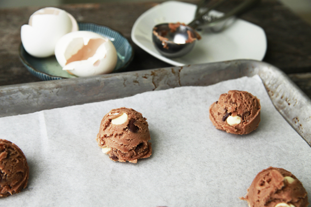 Tasty Kitchen Blog: Hot Chocolate Triple Chocolate Chip Cookies. Guest post by Alice Currah of Savory Sweet Life, recipe submitted by TK member Alison Anderson (elimaxandlela).