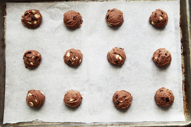 Tasty Kitchen Blog: Hot Chocolate Triple Chocolate Chip Cookies. Guest post by Alice Currah of Savory Sweet Life, recipe submitted by TK member Alison Anderson (elimaxandlela).