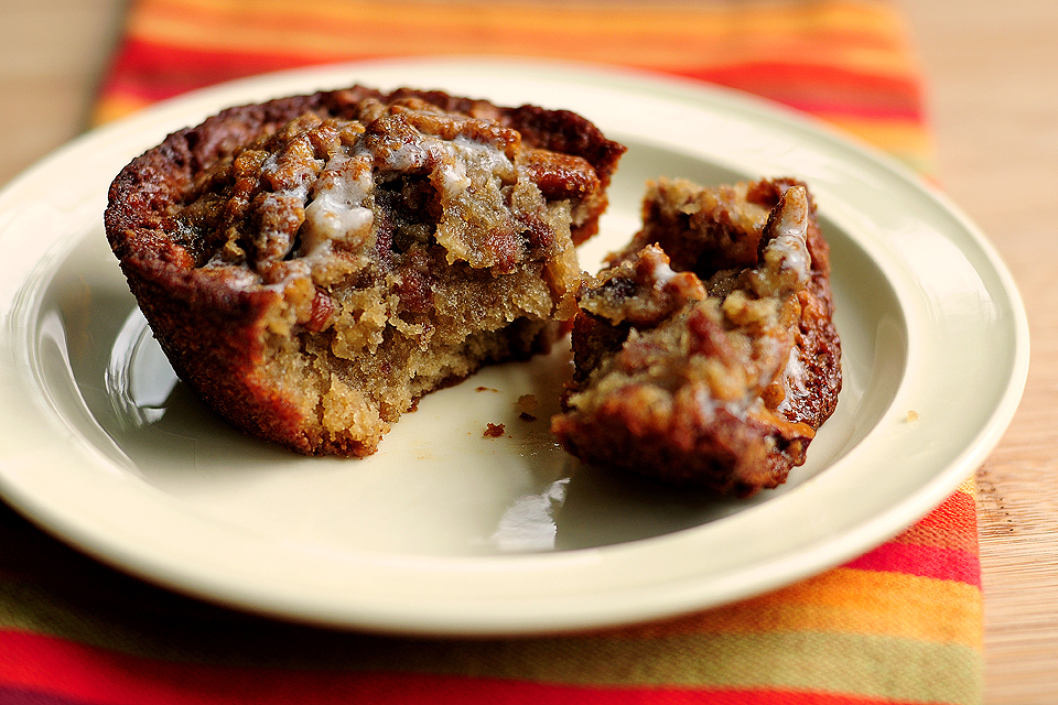 Tasty Kitchen Blog: Pecan Pie Muffins. Guest post by Amy Johnson of She Wears Many Hats, recipe submitted by TK member blackhawkwife.