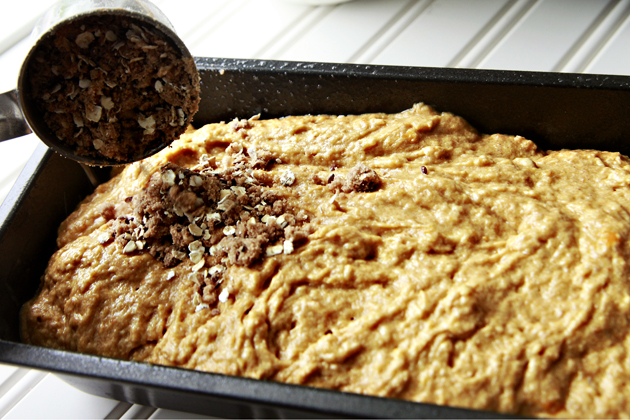 Tasty Kitchen Blog: Streusel-Topped Pumpkin Bread. Guest post by Alice Currah of Savory Sweet Life, recipe submitted by TK member Shaina Olmanson of Food for My Family.