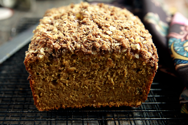 Tasty Kitchen Blog: Streusel-Topped Pumpkin Bread. Guest post by Alice Currah of Savory Sweet Life, recipe submitted by TK member Shaina Olmanson of Food for My Family.
