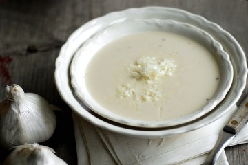 Tasty Kitchen Blog: Outrageous Garlic Soup. Guest post by Erica Kastner of Cooking for Seven, recipe submitted by TK member n8tivenyer.