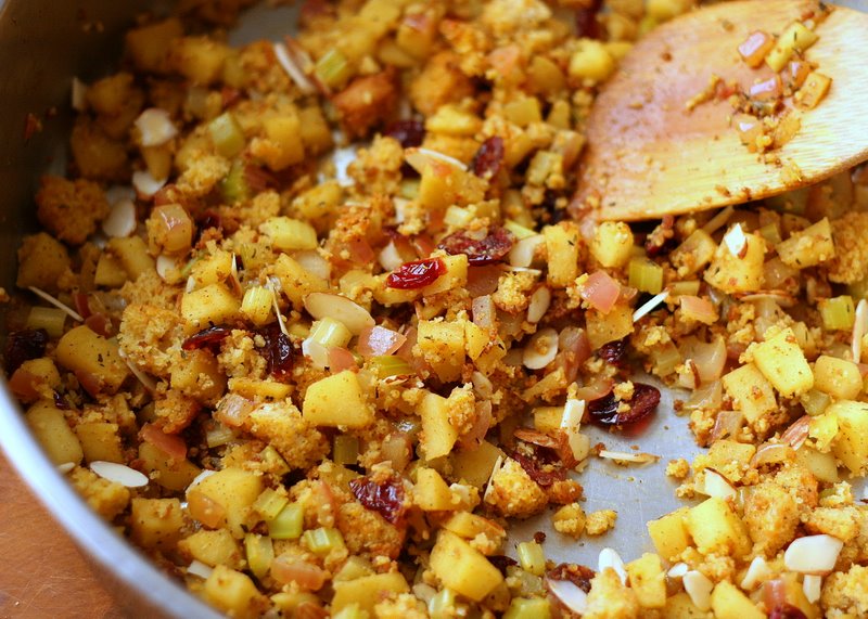 Tasty Kitchen Blog: Stuffed Acorn Squash with Cranberry Cornbread Stuffing. Guest post by Natalie Perry of Perry's Plate, recipe submitted by TK member kvmolen.