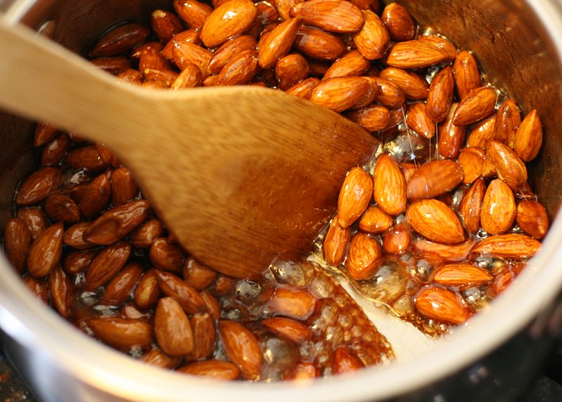 Tasty Kitchen Blog: Burnt Sugar Almonds. Guest post by Natalie Perry of Perry's Plate, recipe submitted by TK member Birgit Kerr of Scrapalicious Bytes.