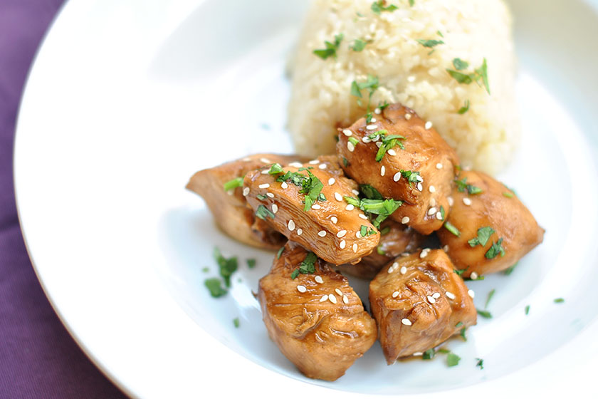 Tasty Kitchen Blog: Thai Honey Peanut Chicken. Guest post by Maggy Keet of Three Many Cooks, recipe submitted by TK member spygirl.