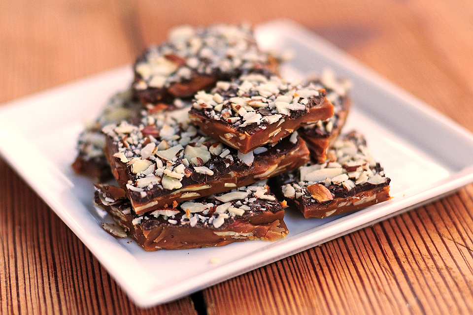 Tasty Kitchen Blog: Almond Roca. Guest post by Amy Johnson of She Wears Many Hats, recipe submitted by TK member mdatwell.