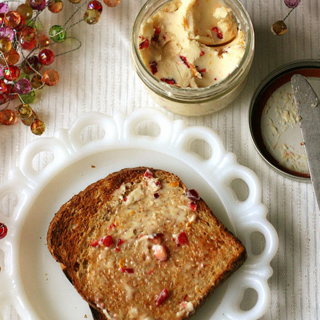 Tasty Kitchen Blog: Cranberry Butter. Guest post by Natalie Perry of Perry's Plate, recipe submitted by TK member MissyDew.