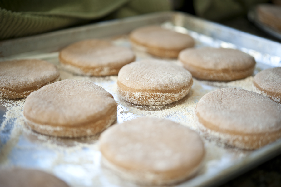 Tasty Kitchen Blog: Homemade English Muffins. Guest post by Georgia Pellegrini, recipe submitted by TK member Sarah Fowler.