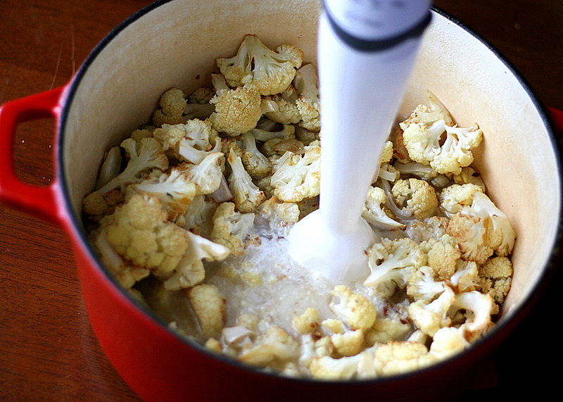 Tasty Kitchen Blog: Roasted Cauliflower Soup. Guest post by Natalie Perry of Perry's Plate, recipe submitted by TK member Hailey of Hail's Kitchen.