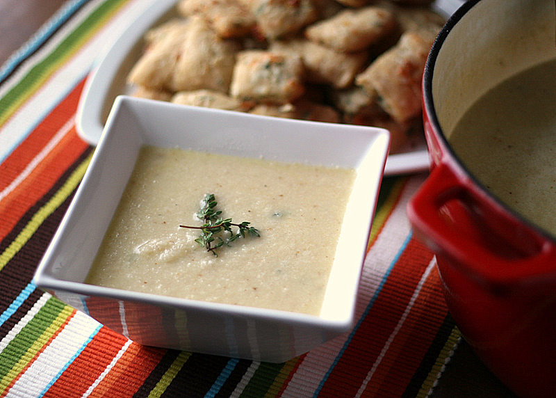 Tasty Kitchen Blog: Roasted Cauliflower Soup. Guest post by Natalie Perry of Perry's Plate, recipe submitted by TK member Hailey of Hail's Kitchen.