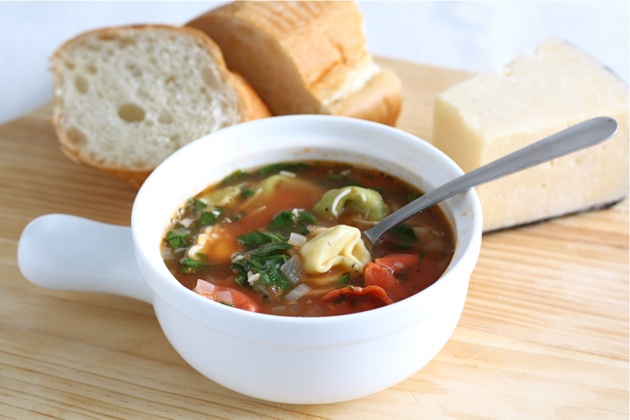 Tasty Kitchen Blog: Tortellini Soup. Guest post by Maria Lichty of Two Peas and Their Pod, recipe submitted by TK member Katie of The Well-Fed Newlyweds.
