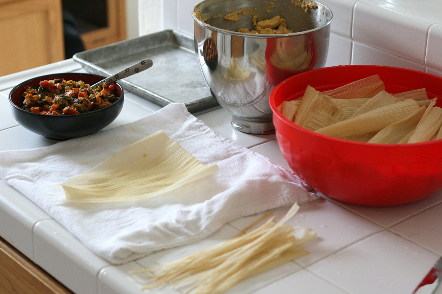 Tasty Kitchen Blog: Vegetarian Tamales. Guest post by Natalie Perry of Perry's Plate, recipe submitted by TK member Julie of Mommie Cooks.