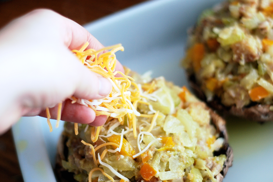 Tasty Kitchen Blog: Glorious Stuffed Portobello Mushrooms. Guest post by Erica Kastner of Cooking for Seven, recipe submitted by TK member Acher.