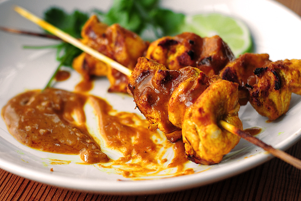 Tasty Kitchen Blog: Chicken Satay Peanut Sauce. Guest post by Amy Johnson of She Wears Many Hats, recipe submitted by TK member Angie of Angie's Pantry.