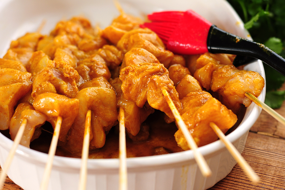 Tasty Kitchen Blog: Chicken Satay Peanut Sauce. Guest post by Amy Johnson of She Wears Many Hats, recipe submitted by TK member Angie of Angie's Pantry.